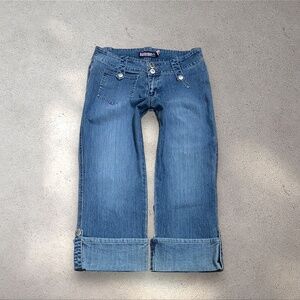 Vtg Bubblegum Drop Rise Cropped Denim Pants